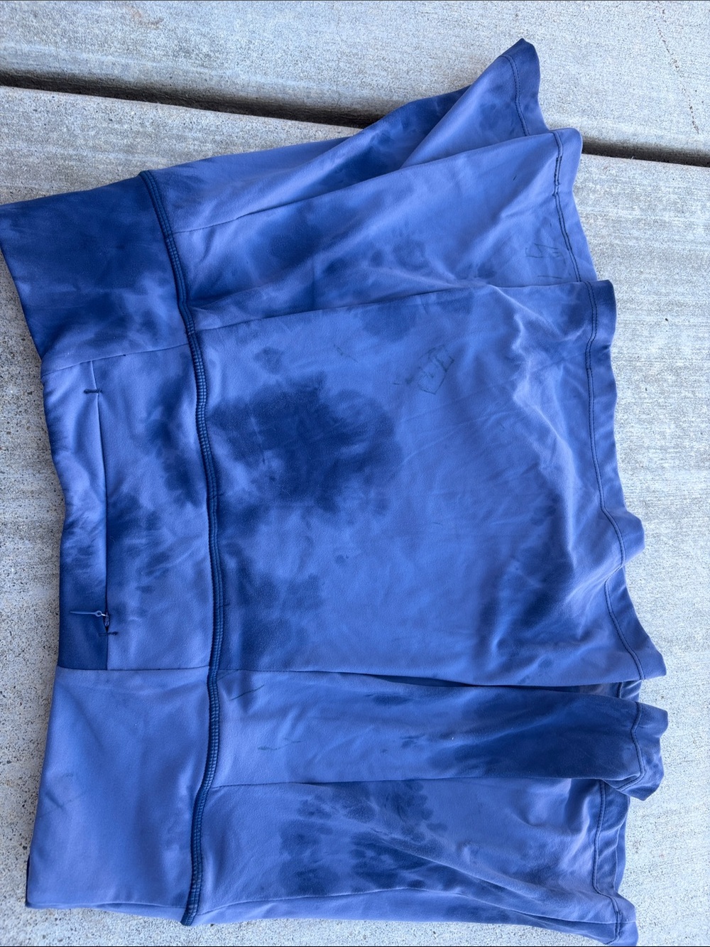 Women’s Blue Tie-Dye Athletic Skort - Picture 3 of 8